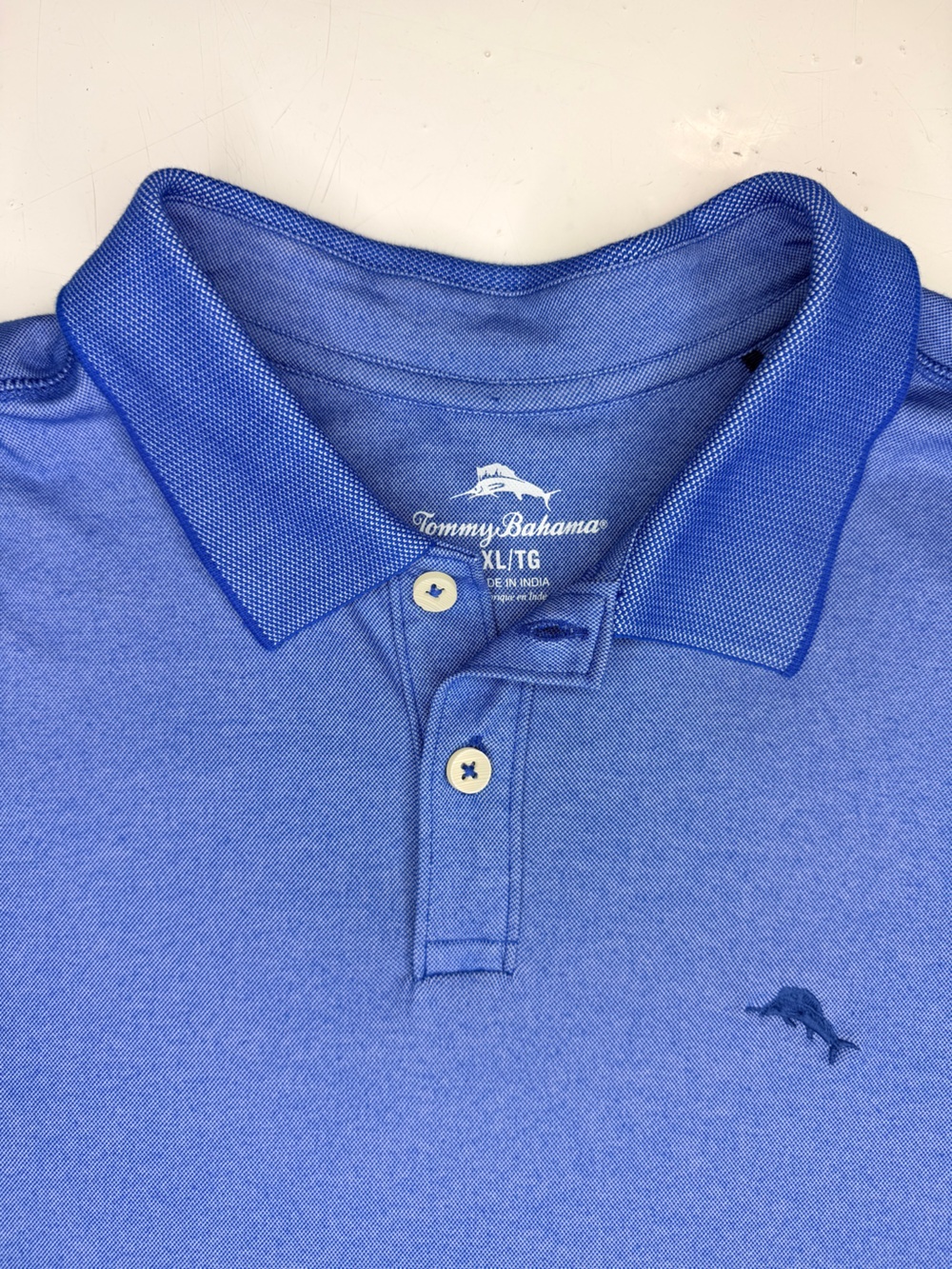 Tommy Bahama IslandZone Polo Shirt Mens XL Blue Supima Cotton Short Sleeve - Picture 2 of 8